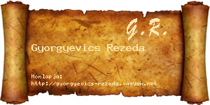 Gyorgyevics Rezeda névjegykártya